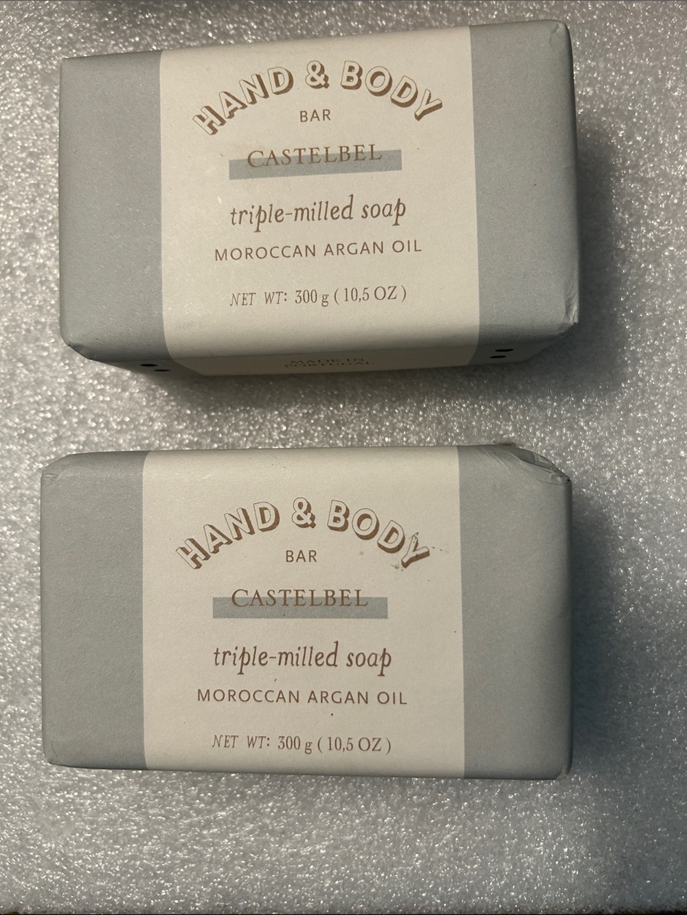 Castelbel 2X Hand & Body Moroccan Argan Oil Triple-Milled Bar Soap 10.5 oz Each